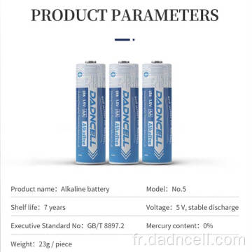 Batterie alcaline zn-mn triple A fiable 1,5 V pour HouseHold